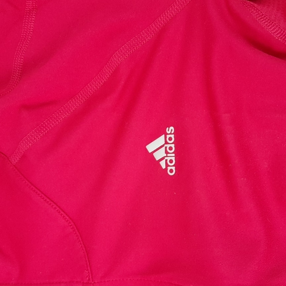 Adidas Women Half Zipped Sweater Small Pink - Picture 2 of 4